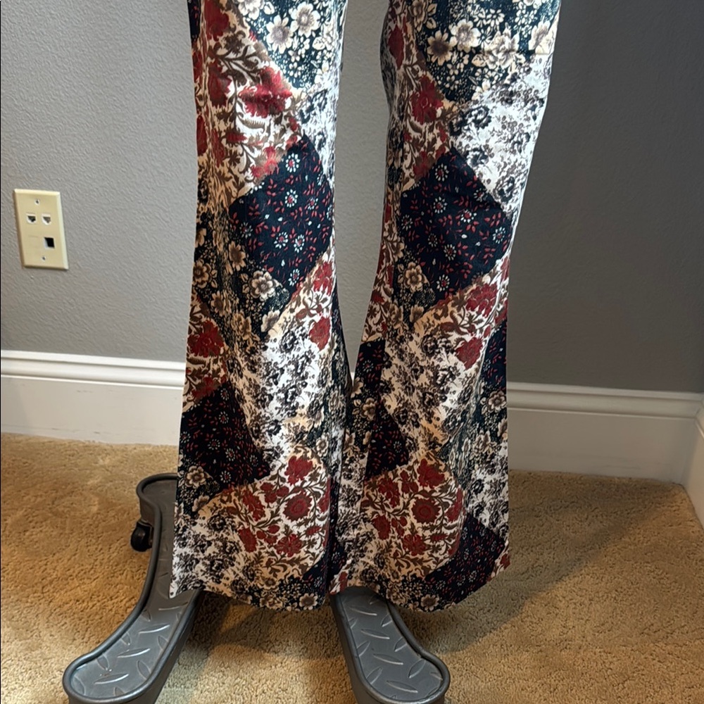 Anthropologie Patchwork Print Boot Cut Flare Pants - image 2